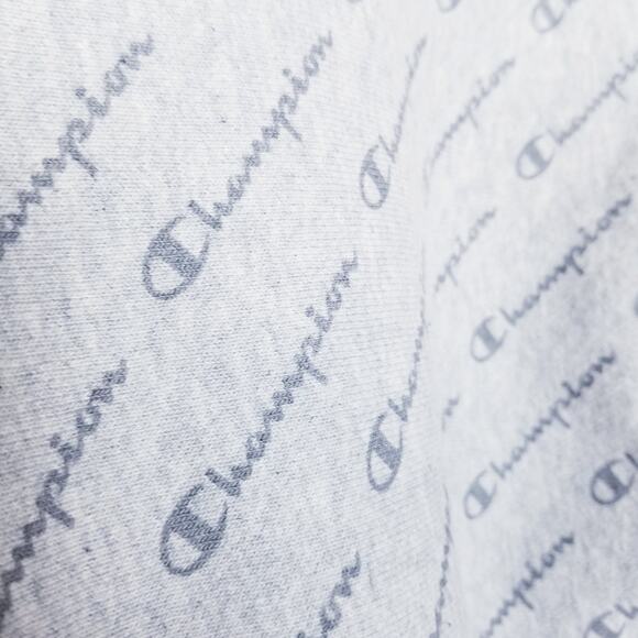 CHAMPION Reverse Weave Cotton Blend Gray Logo Crop Sweatshirt - Size X-Small - Picture 6 of 9